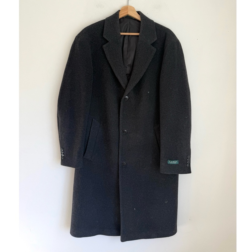 Ralph Lauren Kensington Boyfriend Wool Coat in Charcoal Grey - Picture 2 of 7